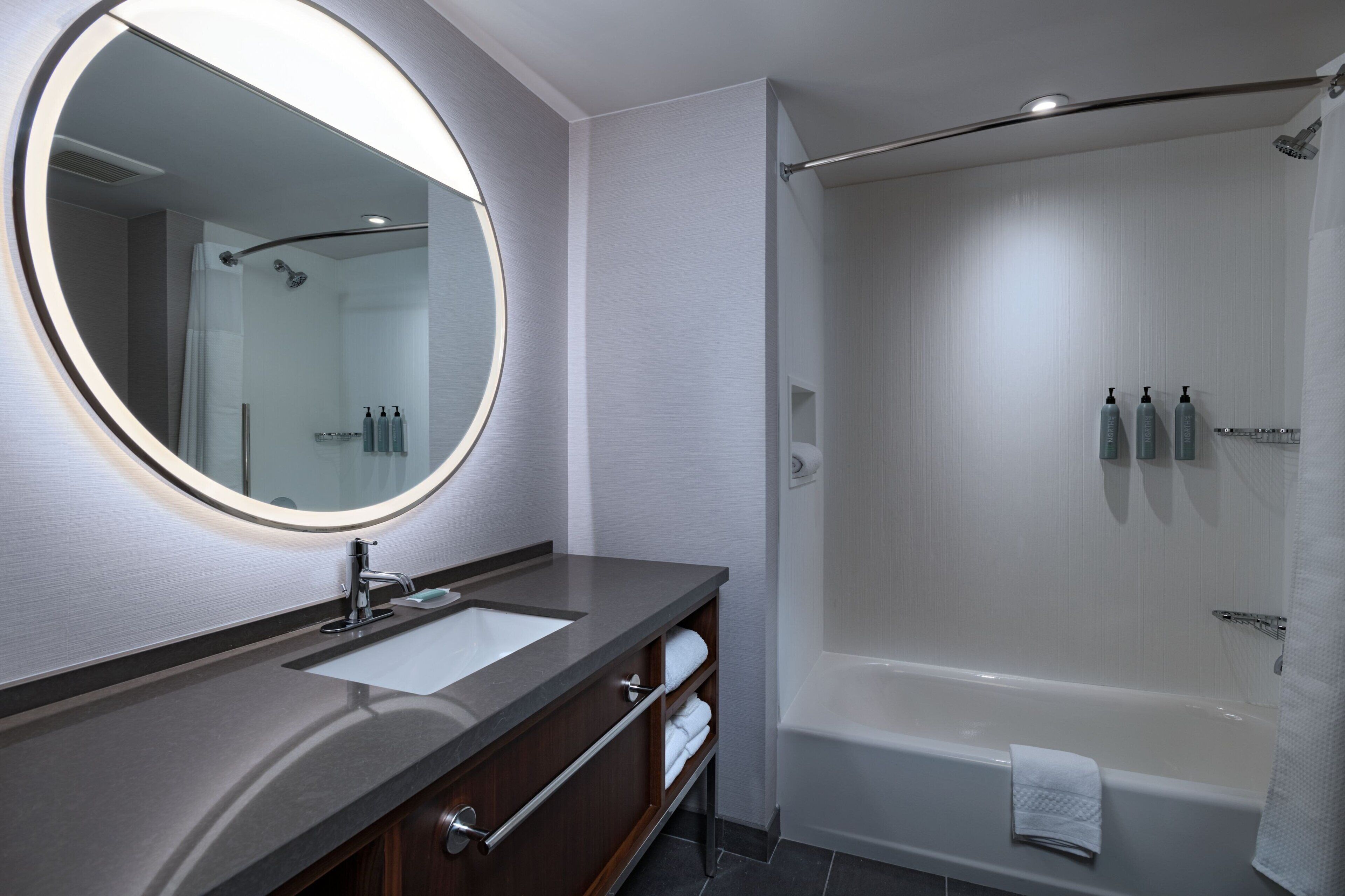 free toiletries, hair dryer, towels