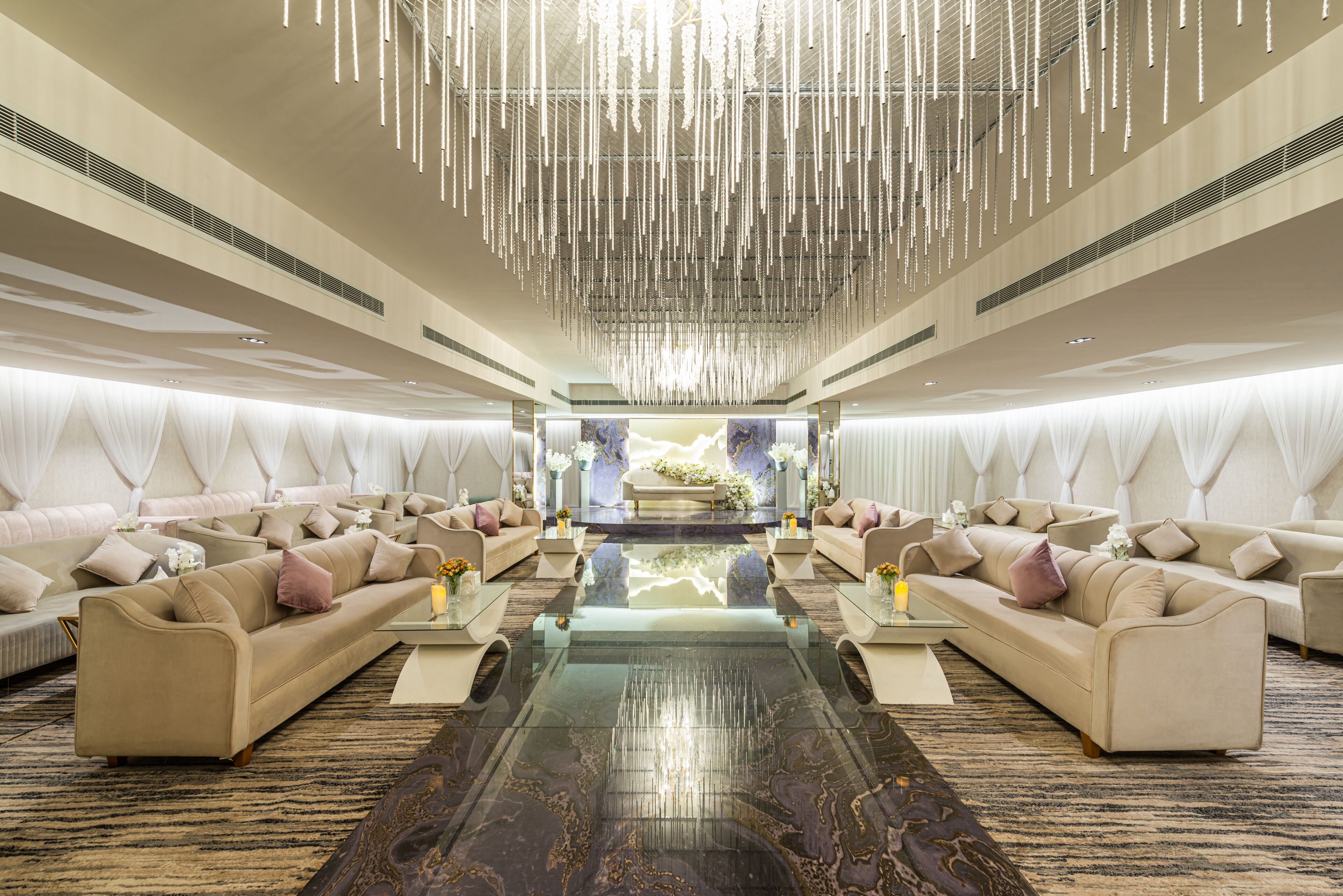 Outdoor wedding area