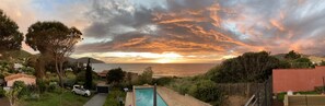 Outdoor pool, a heated pool - Sea view villa 100m from the beach, private pool, near Ajaccio (Villanova)