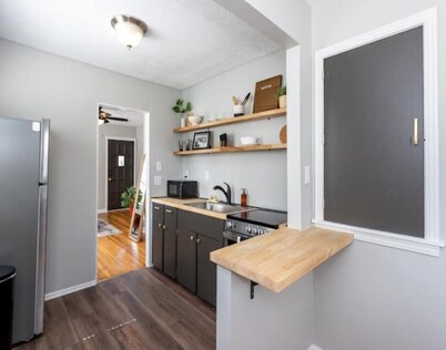 Great Speedway location with huge garage. 1-2 blocks from Lot 2 entrance to IMS