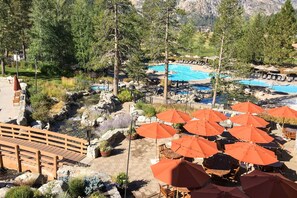 Outdoor dining - Everline Resort & Spa - two units, ski-in/ski-out, pools, gym, & ice rink (Olympic Valley)