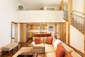 Fireplace - Fifth Avenue Unit 202 | 2 Bedroom + Loft Condo, Huge Windows & Views. 2 Blocks to Skiing! (Aspen)