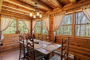 Dining - Woodsong at Wolf Laurel Resort - newly renovated cabin (Mars Hill)
