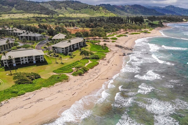Beach in front of Kauai Beach Villas