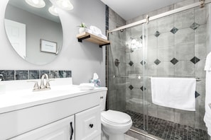 Combined shower/bathtub, hair dryer, towels, soap - MODERN LIVING! CAMELBACK EAST-BILTMORE HOME (Phoenix)