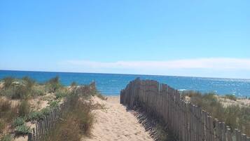 Beach nearby, sun-loungers