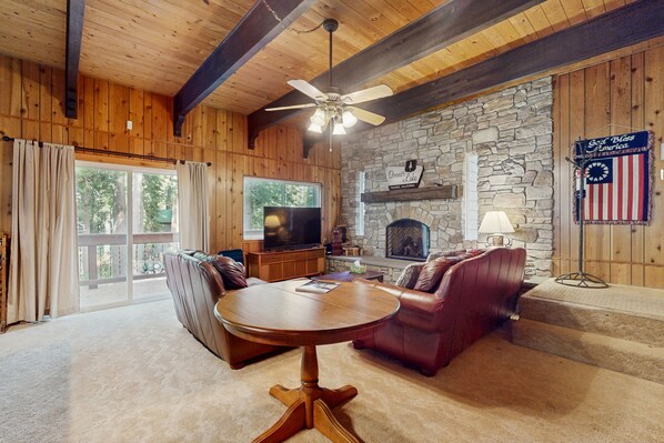 تلفزيون، مدفأة، مشغل دي في دي