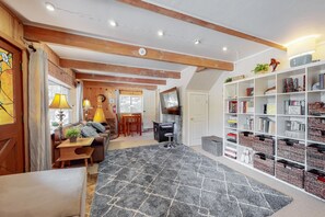 TV, fireplace, DVD player