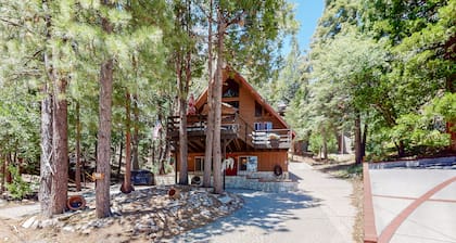 Cabin w/ private hot tub, 2 fireplaces, game room & Private lake trail access