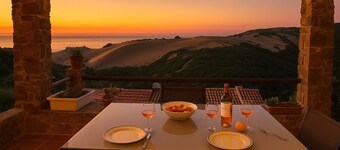 SARDAGNE SAUVAGE - VIEW OF THE DUNES AND THE SEA AT 600M