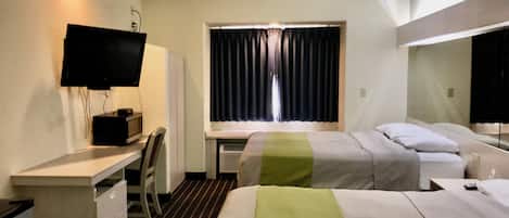 Kahden hengen perushuone | Silitysrauta/-lauta, ilmainen Wi-Fi, vuodevaatteet