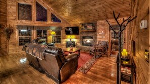 House, 3 Bedrooms | Living room | 36-inch Smart TV with cable channels, TV - Coppertree Getaway by Escape to Blue Ridge (Blue Ridge)