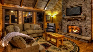 Cabane, 3 chambres | Coin séjour