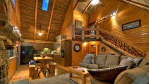 Cabane, 3 chambres | Coin séjour