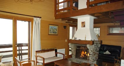 Large chalet on piste in a small Pyrenean ski resort
