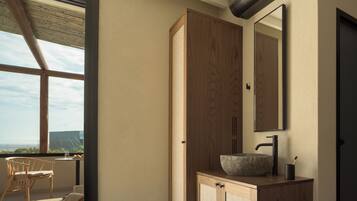 Deluxe Double or Twin Room, Hot Tub, Sea View | In-room safe, laptop workspace, blackout drapes, soundproofing