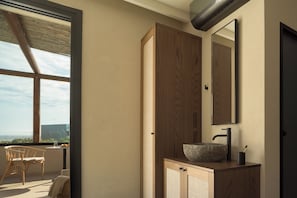 Deluxe-Doppel- oder -Zweibettzimmer, Whirlpool, Meerblick