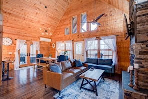TV, fireplace, video games
