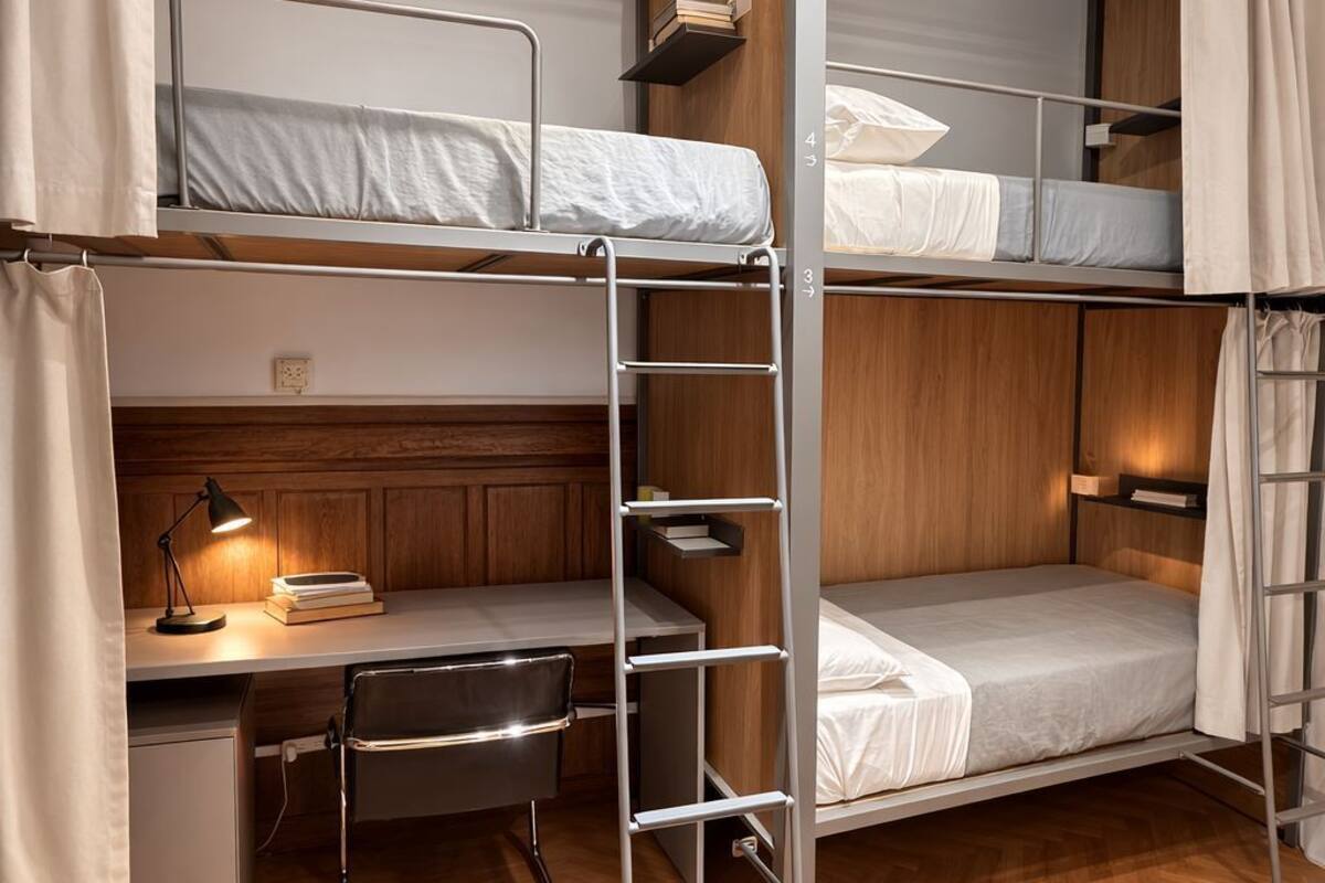 Standard Shared Dormitory | Down comforters, Select Comfort beds, soundproofing, free WiFi