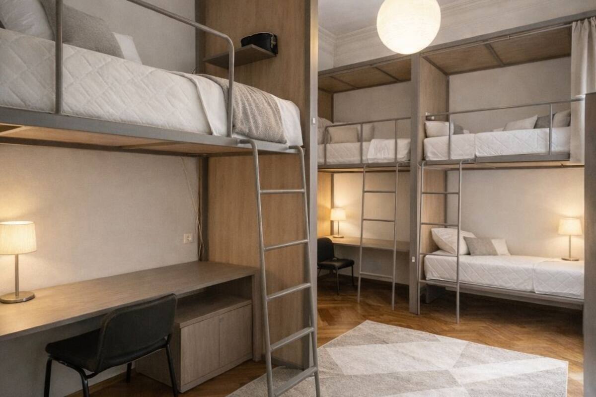 Standard Shared Dormitory | Down comforters, Select Comfort beds, soundproofing, free WiFi