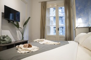 Down comforters, Select Comfort beds, soundproofing, free WiFi