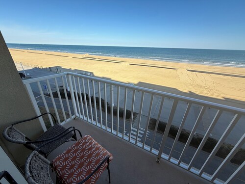 Dolphin Beach condo with indoor pool, ocean views, steps to the beach