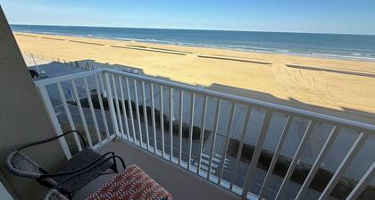 Dolphin Beach condo with indoor pool, ocean views, steps to the beach