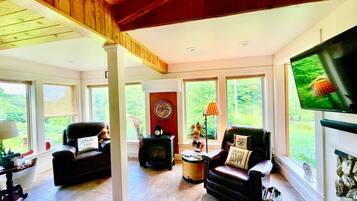 TV, fireplace, stereo, offices