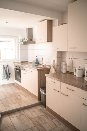 Fridge, oven, stovetop, dishwasher