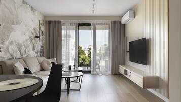 Apartamento Deluxe | 1 dormitorio, tabla de planchar con plancha, wifi gratis y ropa de cama