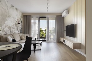 Appartement Deluxe | 1 chambre, fer et planche à repasser, Wi-Fi gratuit, draps fournis