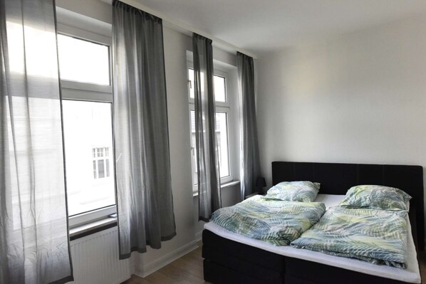 1 غرفة نوم وواي فاي وملاءات أسرّة