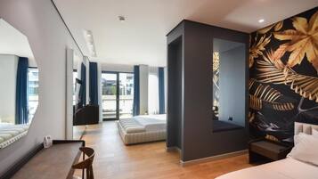 Luxury Triple Room | Italienische Bettbezüge von Frette, hochwertige Bettwaren, Minibar