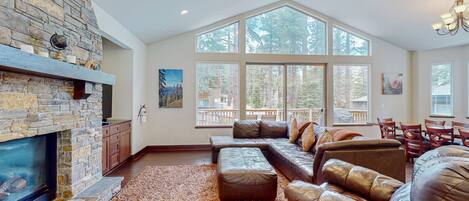 TV, fireplace, DVD player