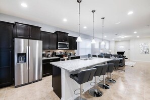 Microwave, dishwasher, high chair