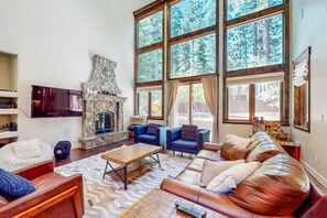 TV, fireplace, DVD player