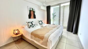 2 bedrooms, iron/ironing board, travel crib, WiFi