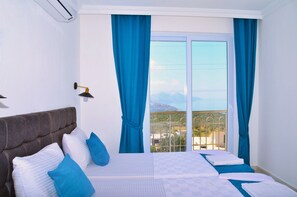 Family Apartment, 2 Bedrooms, Balcony, Sea View | Desk, iron/ironing board, free WiFi, bed sheets - Fame Apart Kas (Kas)