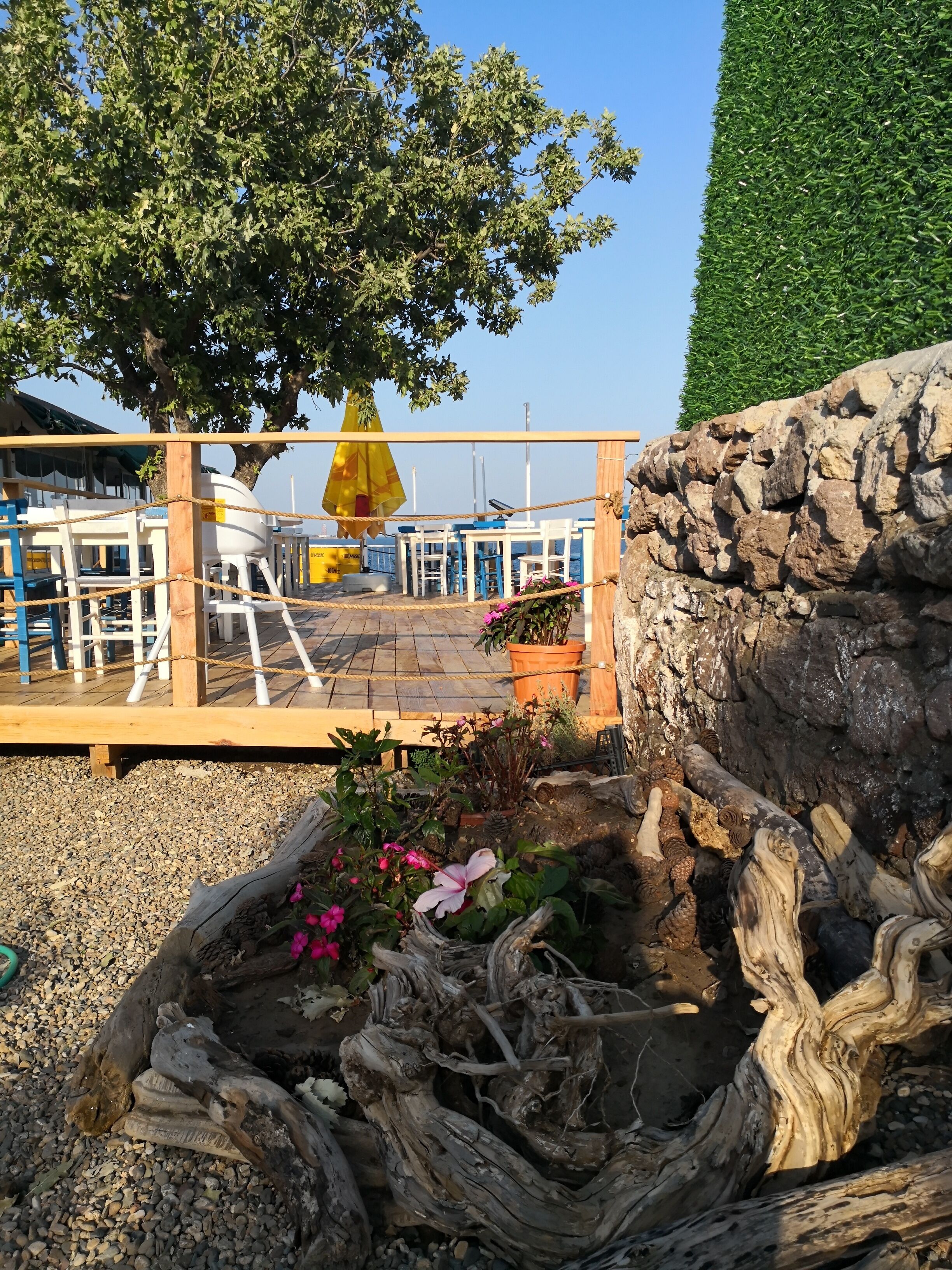 Breakfast, lunch, dinner served; beach views