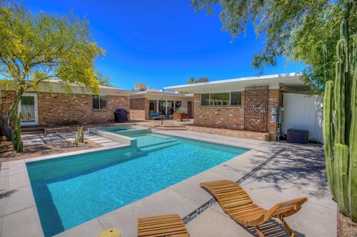 Peaceful Mid-Century Retreat with Pool and Hot Tub