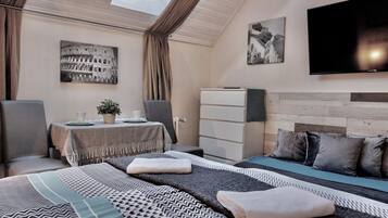 1 habitación, tabla de planchar con plancha, wifi gratis y ropa de cama