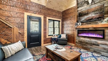 Smart TV, fireplace, video games, printers