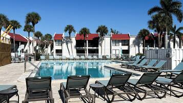 Outdoor pool, a heated pool