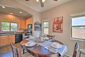 Fridge, microwave, stovetop, dishwasher - Goodyear Escape w/ Grill: Community Pool Access! (Goodyear)