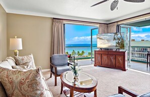 TV, DVD player, stereo