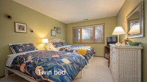 2 多间卧室、办公桌、免费 WiFi、床单