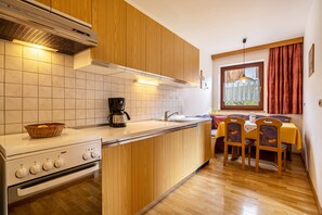 Fridge, oven, stovetop, dishwasher