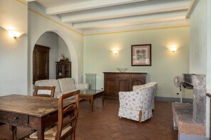 TV, fireplace, table tennis - Villa Il Frantoio with Shared Pool, Private Terrace & Wi-Fi (Montespertoli)