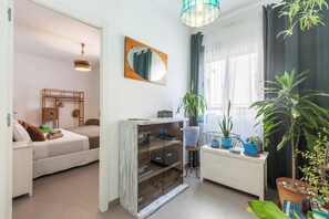 1 makuuhuone, silitysrauta/-lauta, ilmainen Wi-Fi, vuodevaatteet