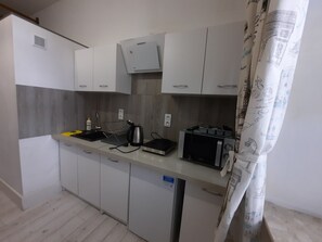Fridge, microwave, oven, electric kettle - Small apartment with Free WiFi in Krakow (Kraków)